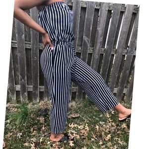 • Strapless Romper • Black & White • Small